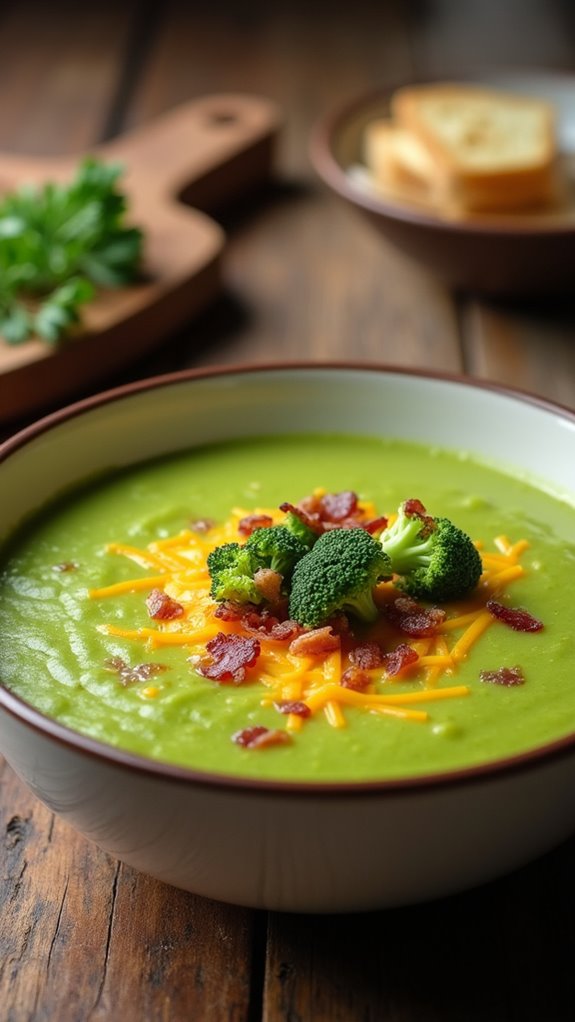 cheesy keto broccoli soup