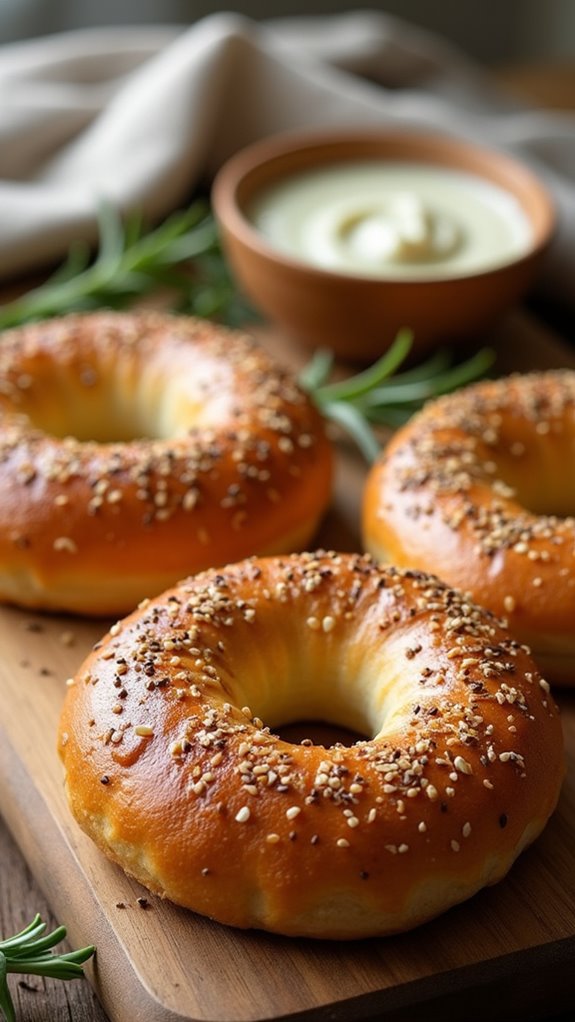chewy almond flour bagels