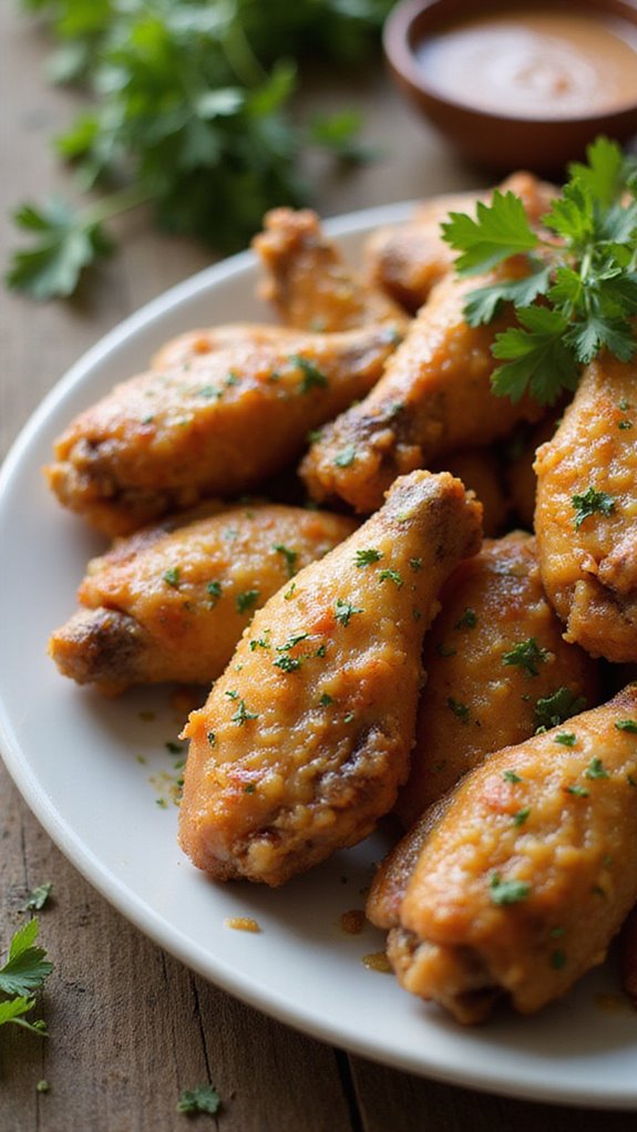 crispy keto garlic wings