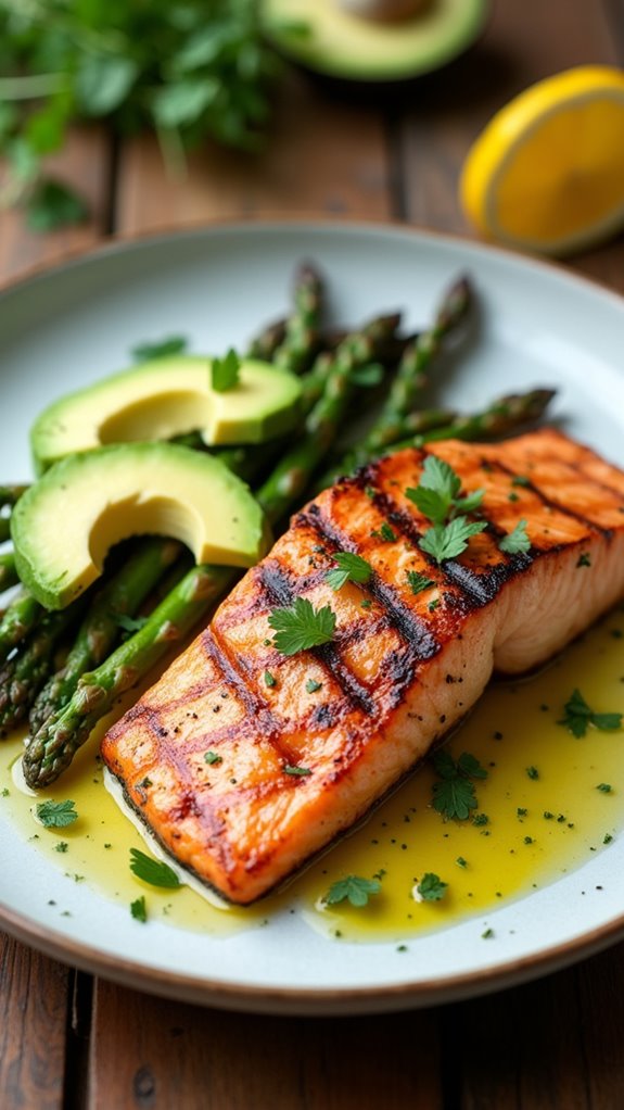 grilled salmon with veggies