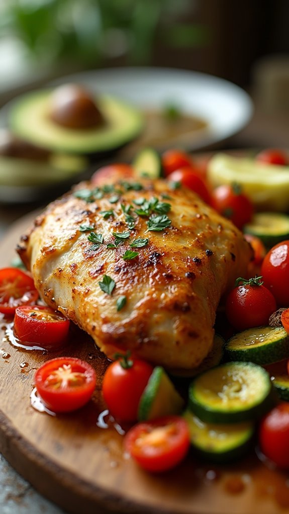 juicy low carb chicken dinner