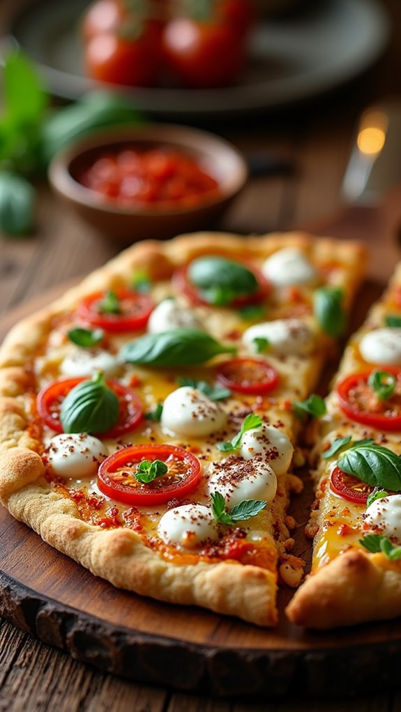 keto cauliflower pizza preparation