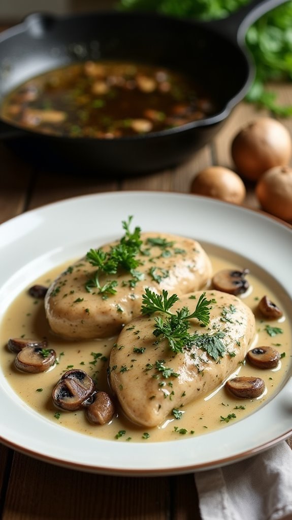 keto creamy mushroom chicken