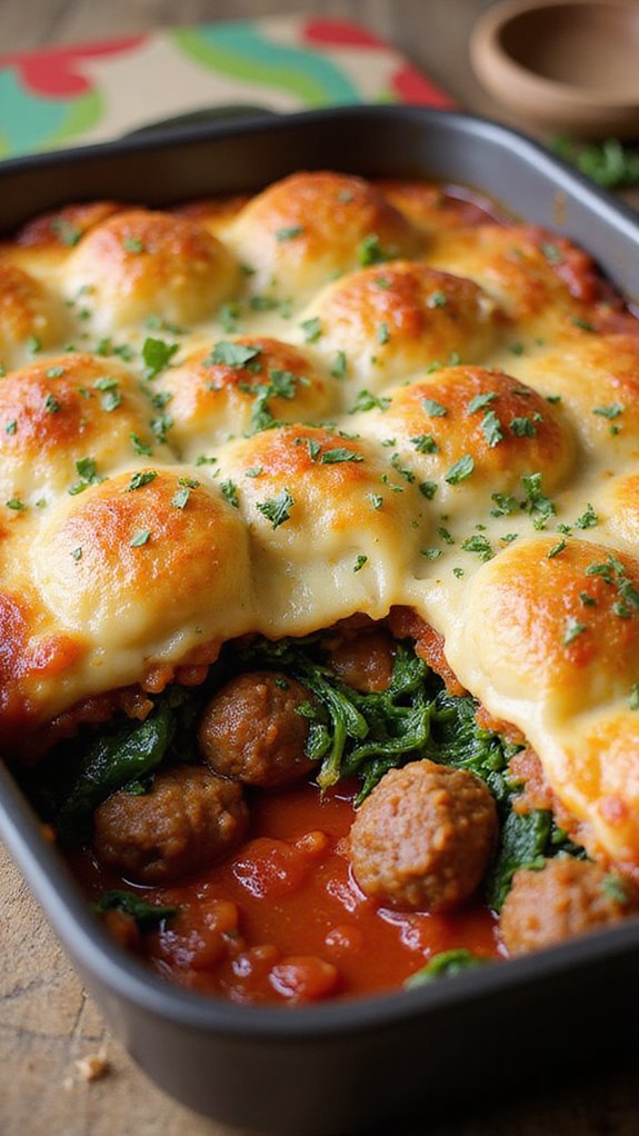 keto meatball casserole delight