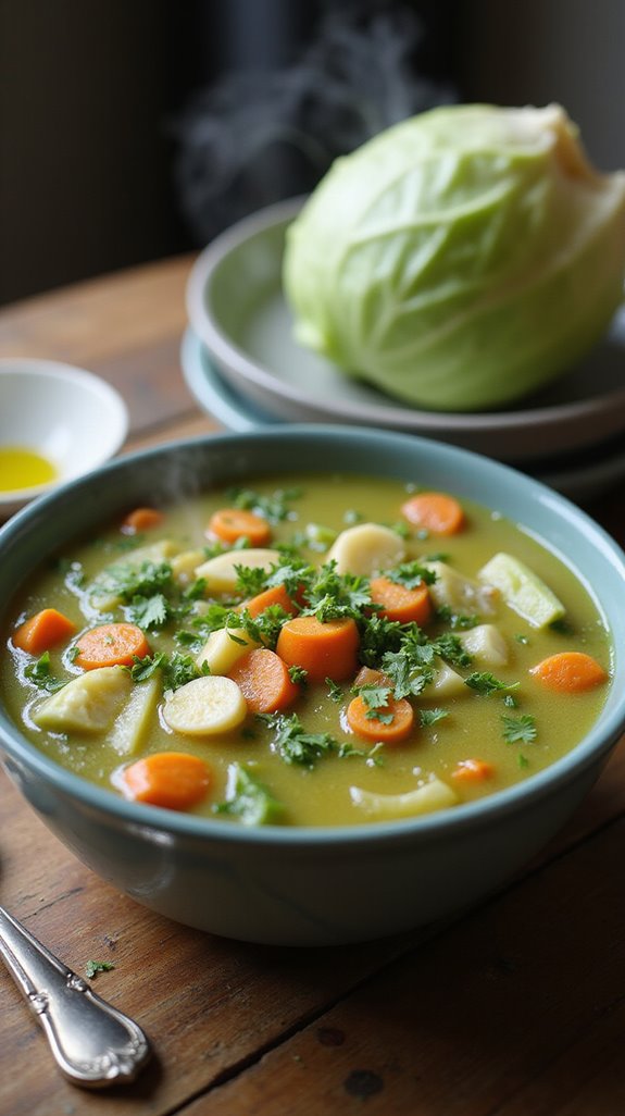 comforting low carb cabbage soup