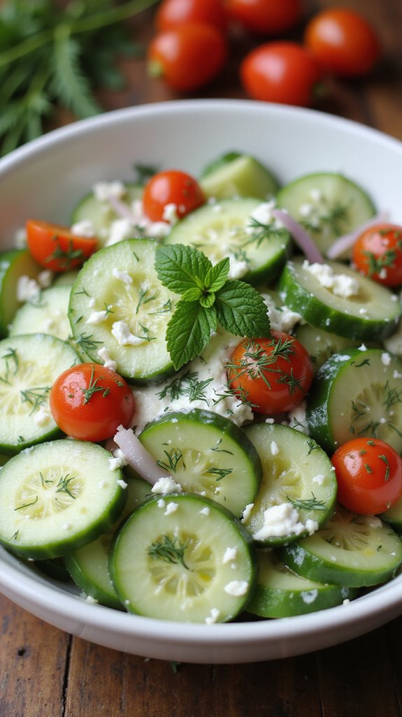 creamy cucumber salad recipe