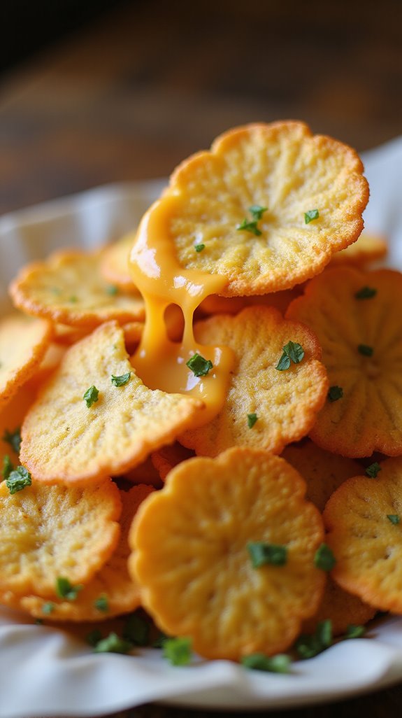 crispy cheddar cheese chips