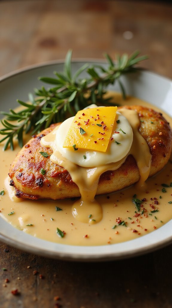 decadent chicken cheese bake