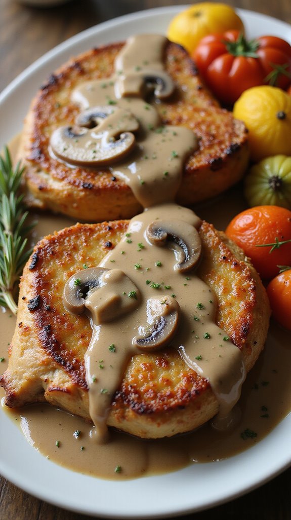 indulgent keto smothered pork chops