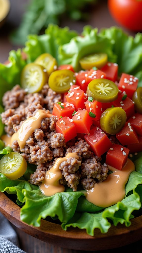 keto big mac salad recipe
