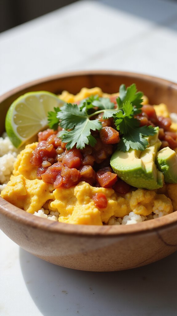 keto breakfast burrito bowl
