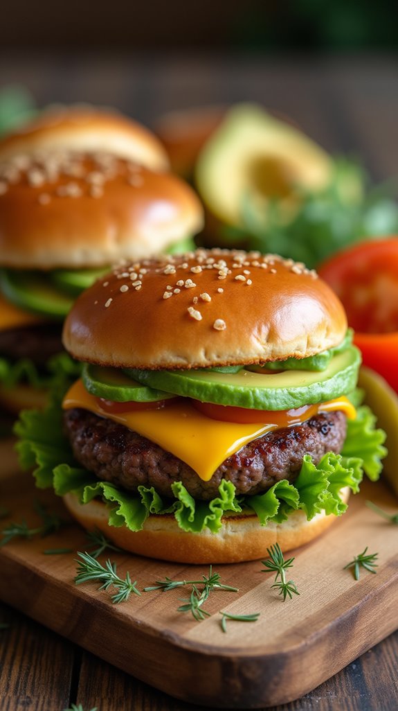 keto cheeseburger lettuce wraps