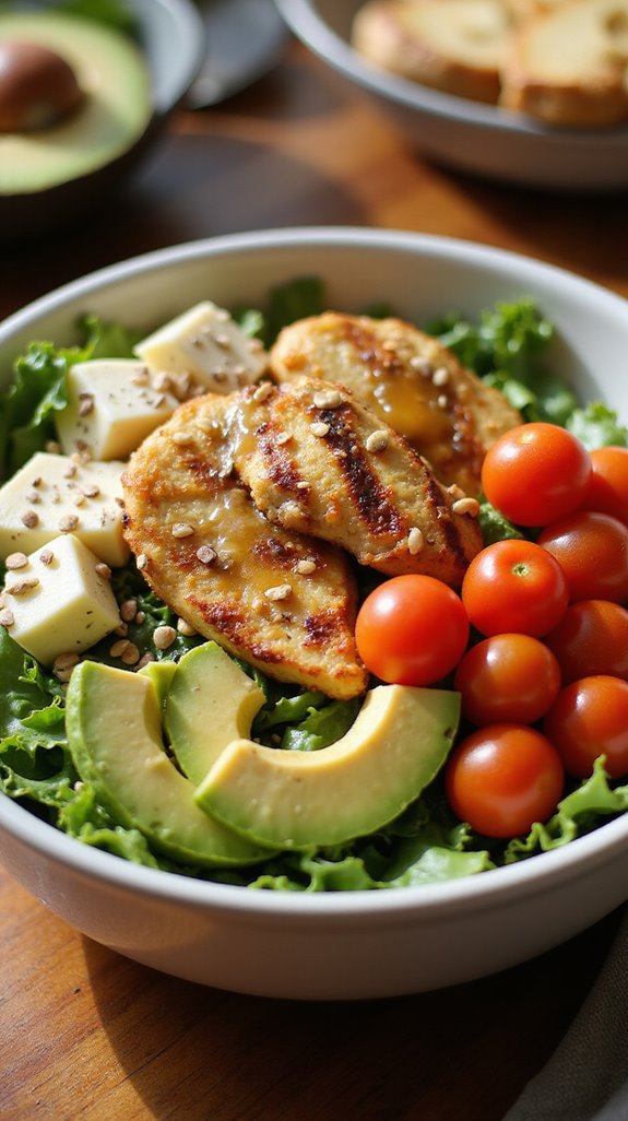 keto chicken lunch bowl