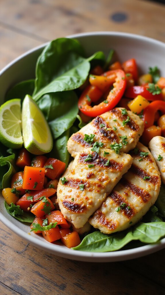 keto chicken lunch bowl