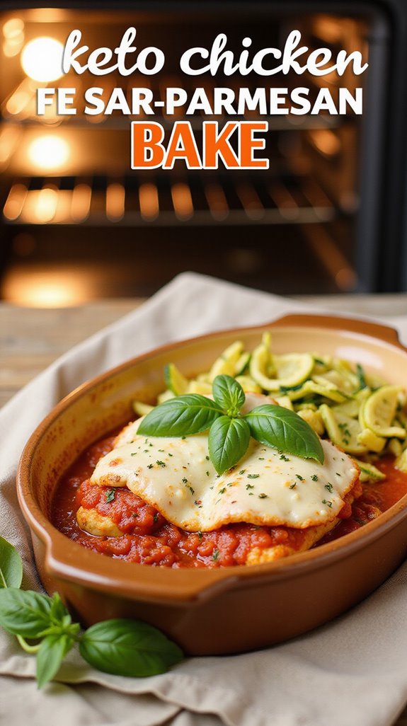 keto chicken parmesan bake
