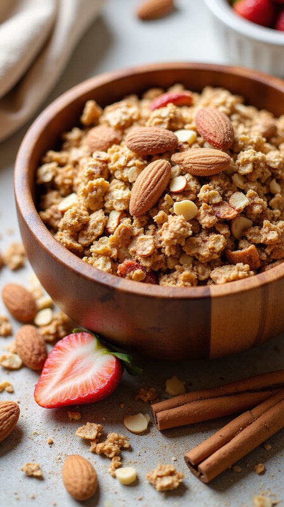 keto cinnamon almond granola