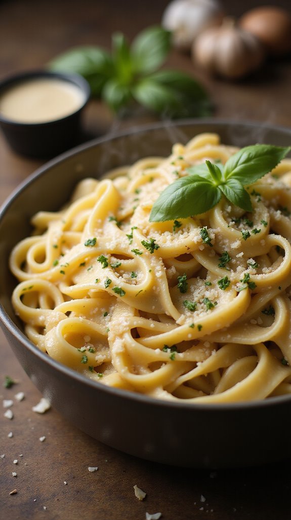 keto creamy garlic pasta