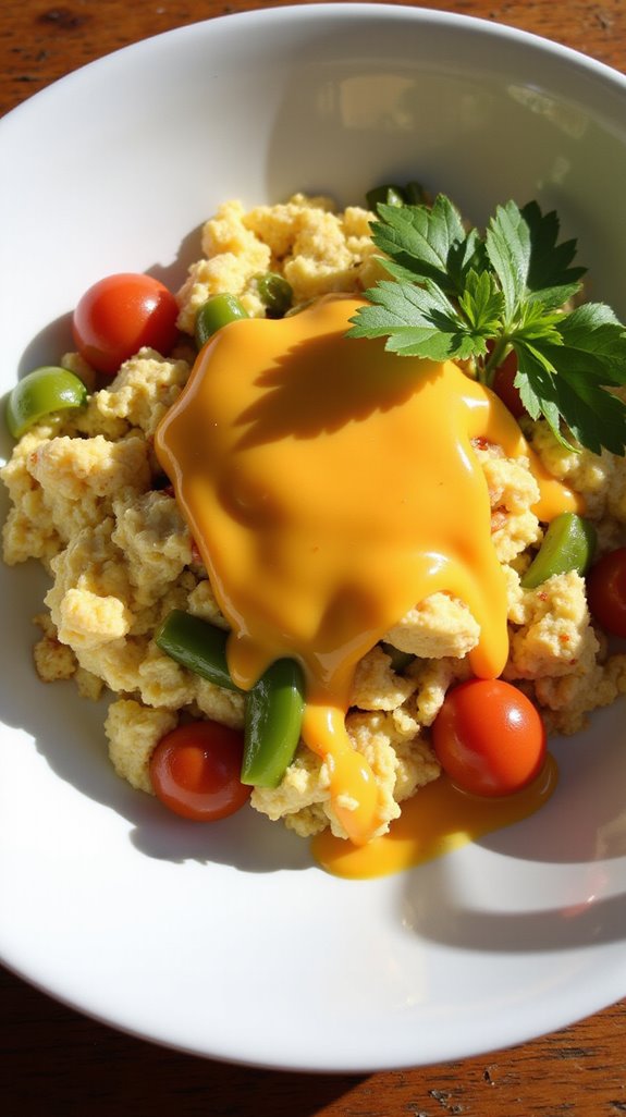 keto egg cheese scramble