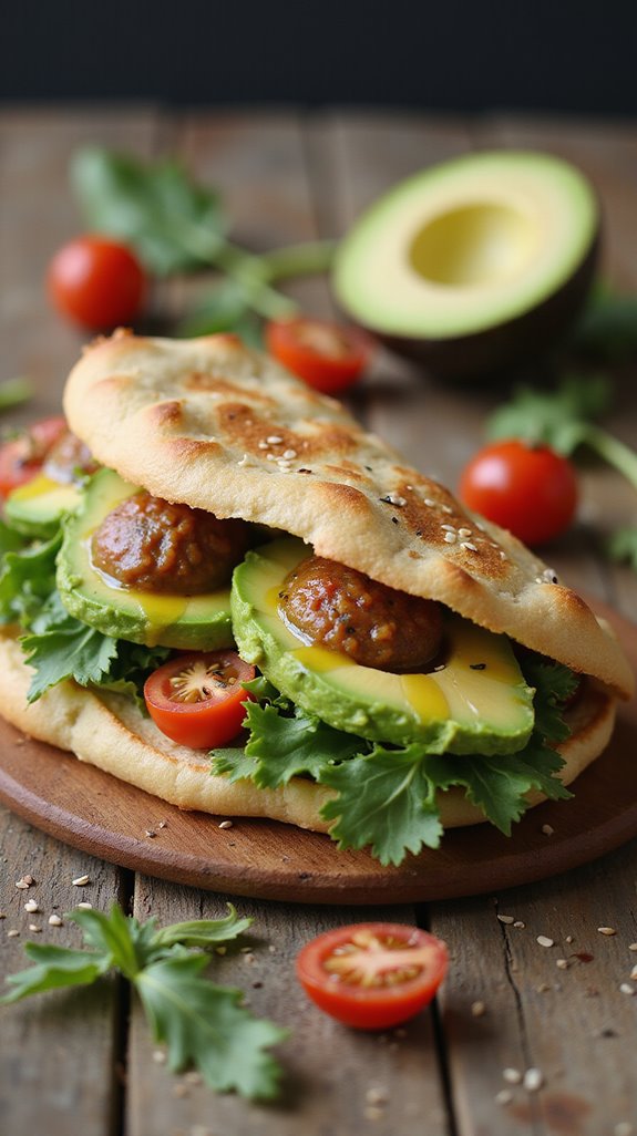 keto flatbread sandwich wrap