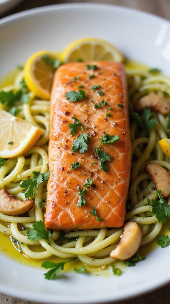 keto lemon garlic salmon