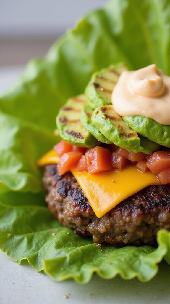 keto lettuce wrap burger