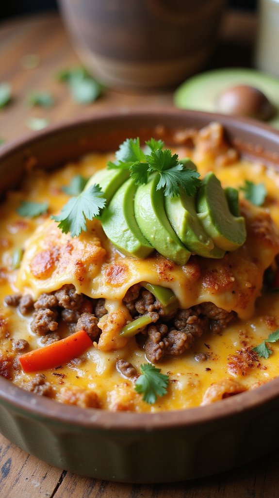 keto taco casserole delight