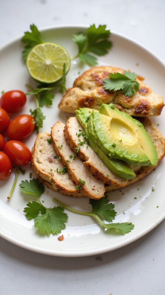 keto turkey avocado lunch