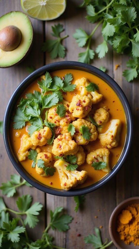 keto vegan cauliflower curry