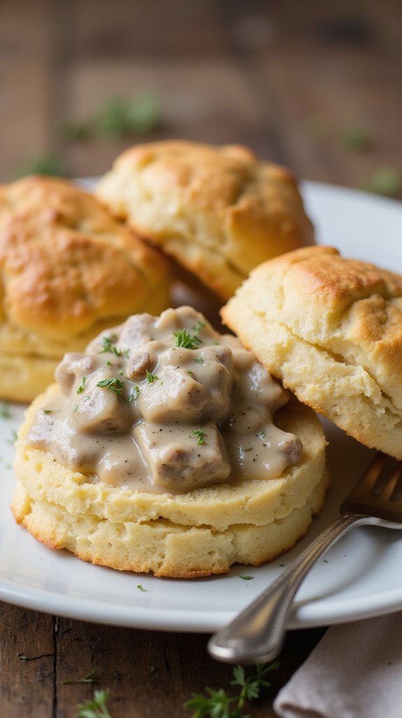 savory biscuits with gravy