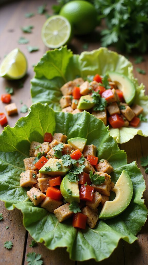 savory turkey lettuce wraps